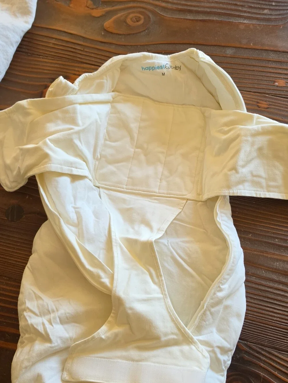 Ivory new Happiest Baby Sleepea Swaddle Size M 2- 4  Months Organic Cotton
